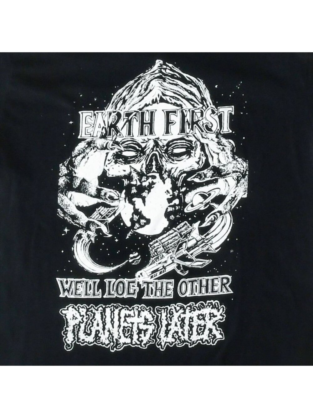 Metal Evil Alien Soft Black Tee